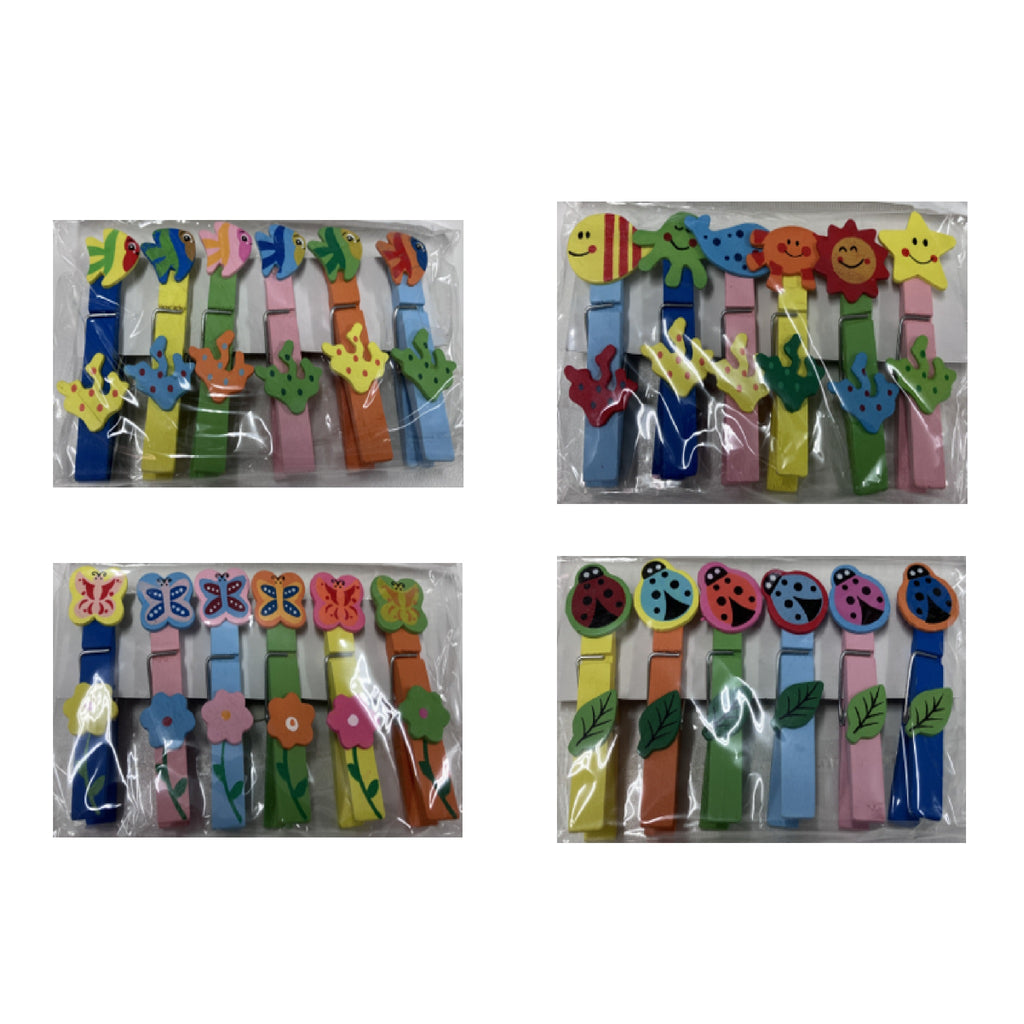 Wooden Pegs - Assorted Designs