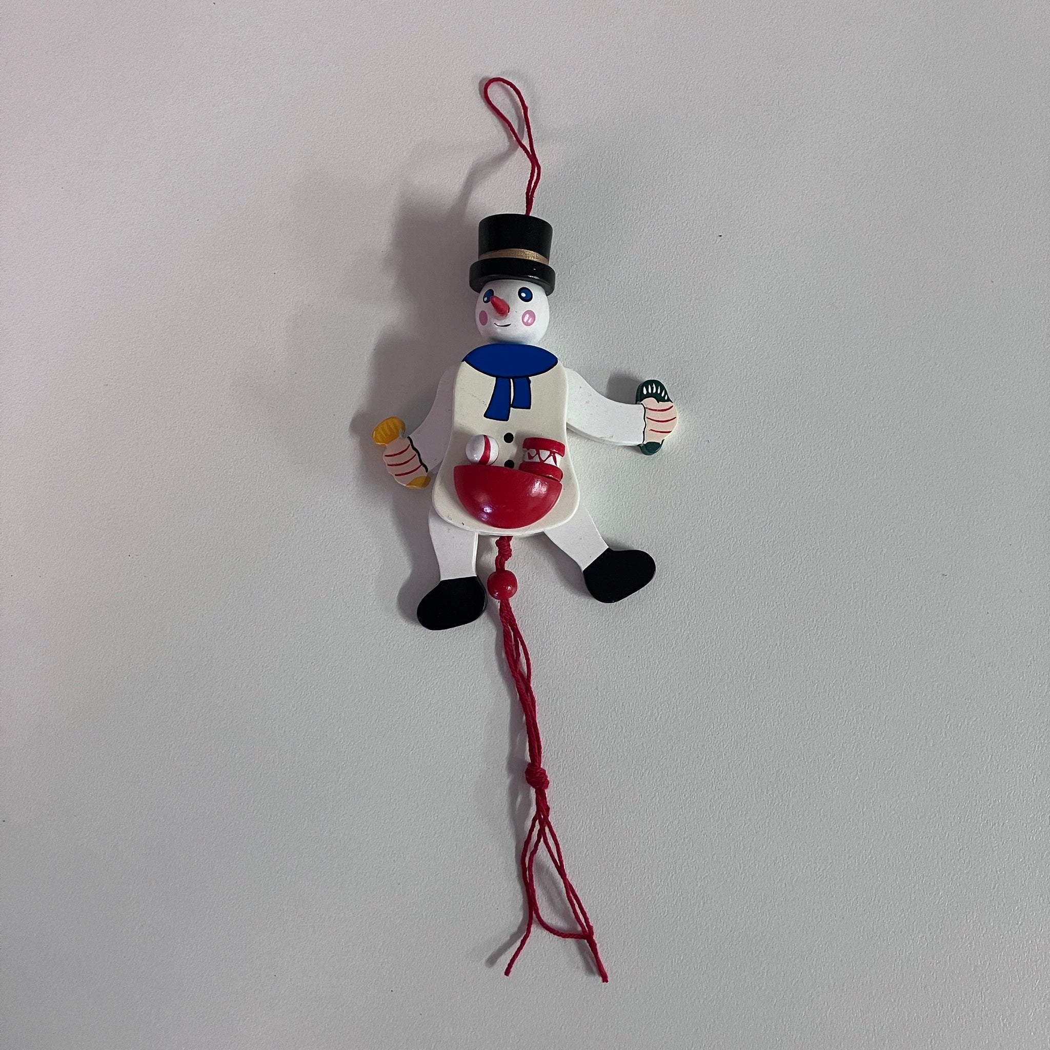Wooden Jumping Jacks - Snowman