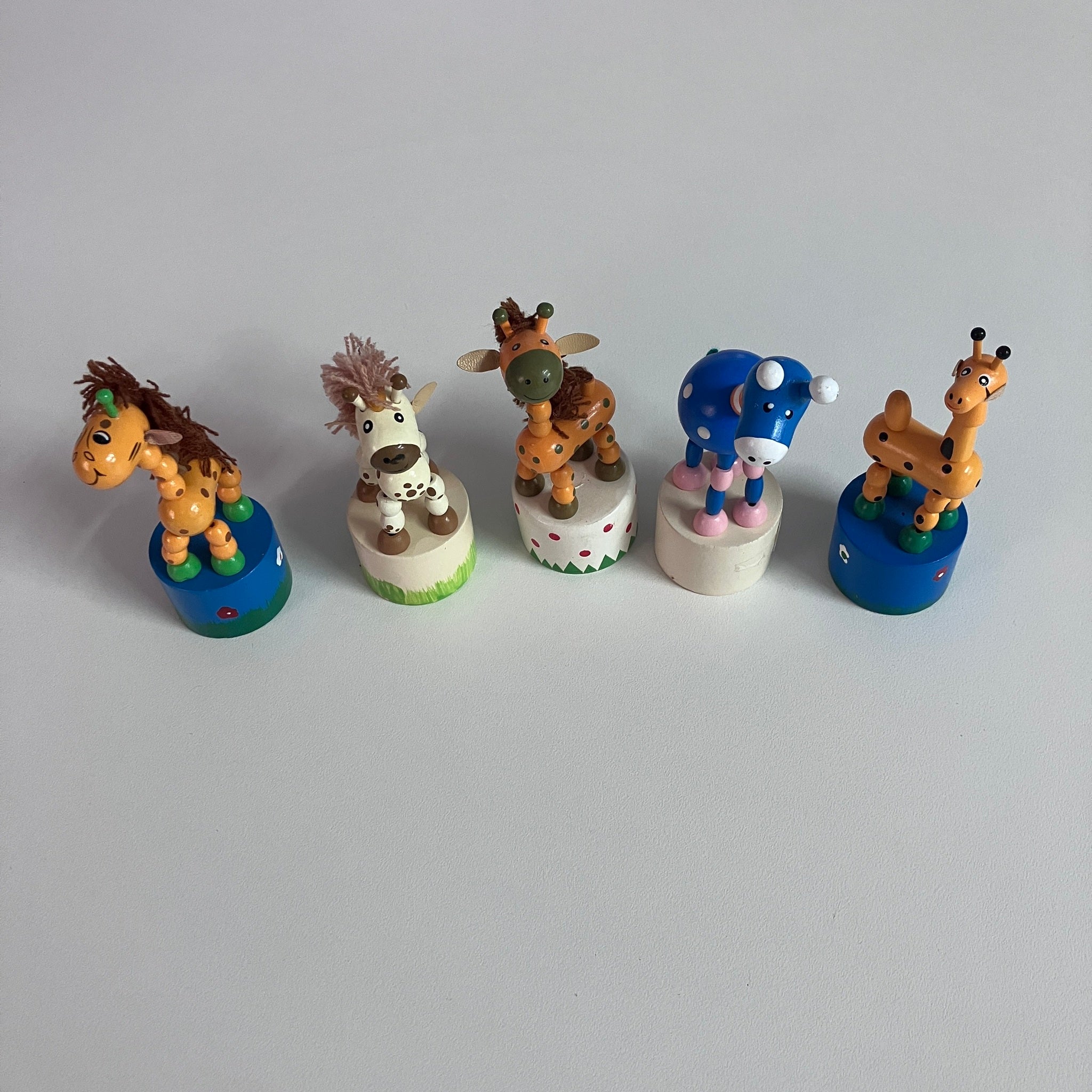 Wooden Push Up Toy - Giraffe - Assorted Designs