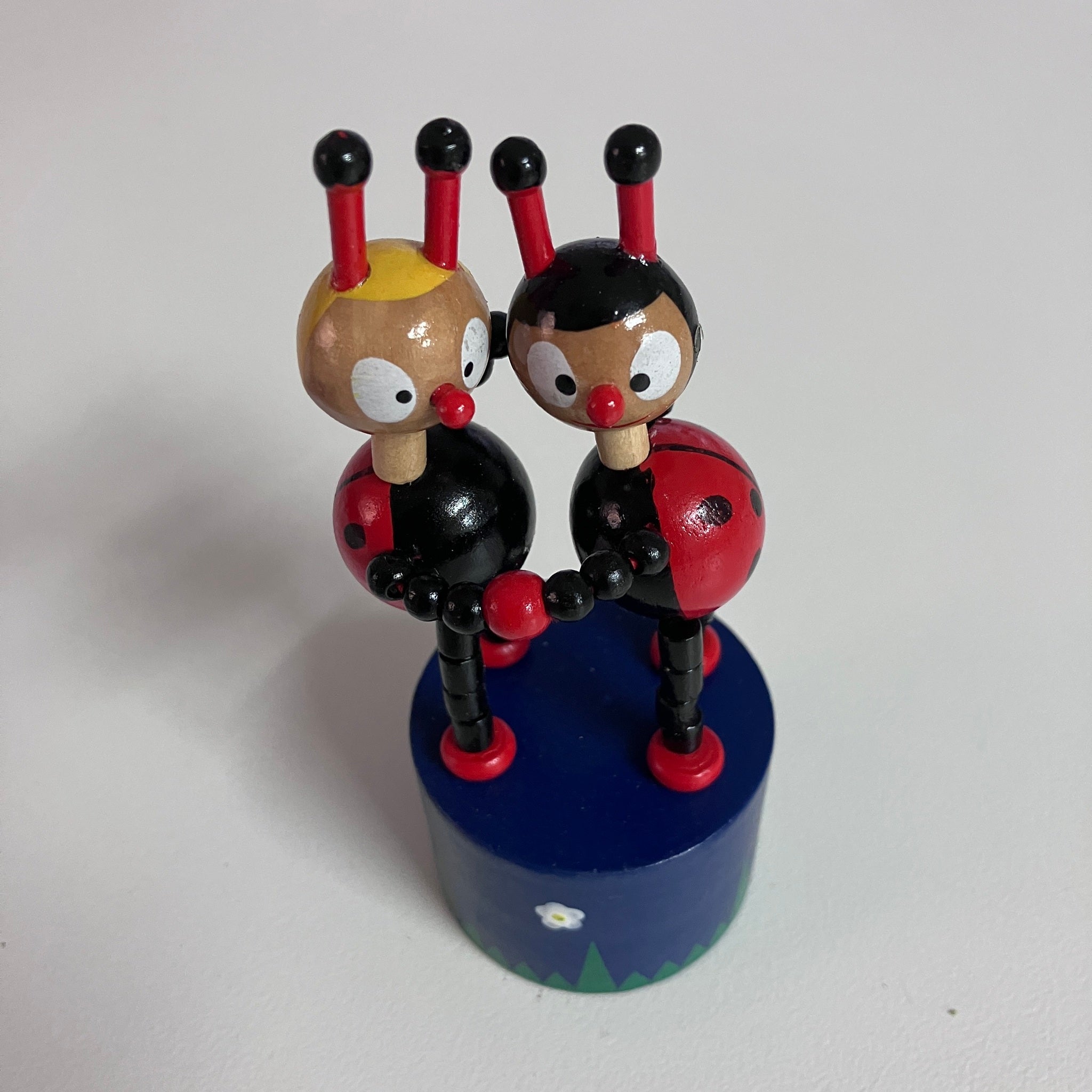 Wooden Push Up Toy - Ladybirds