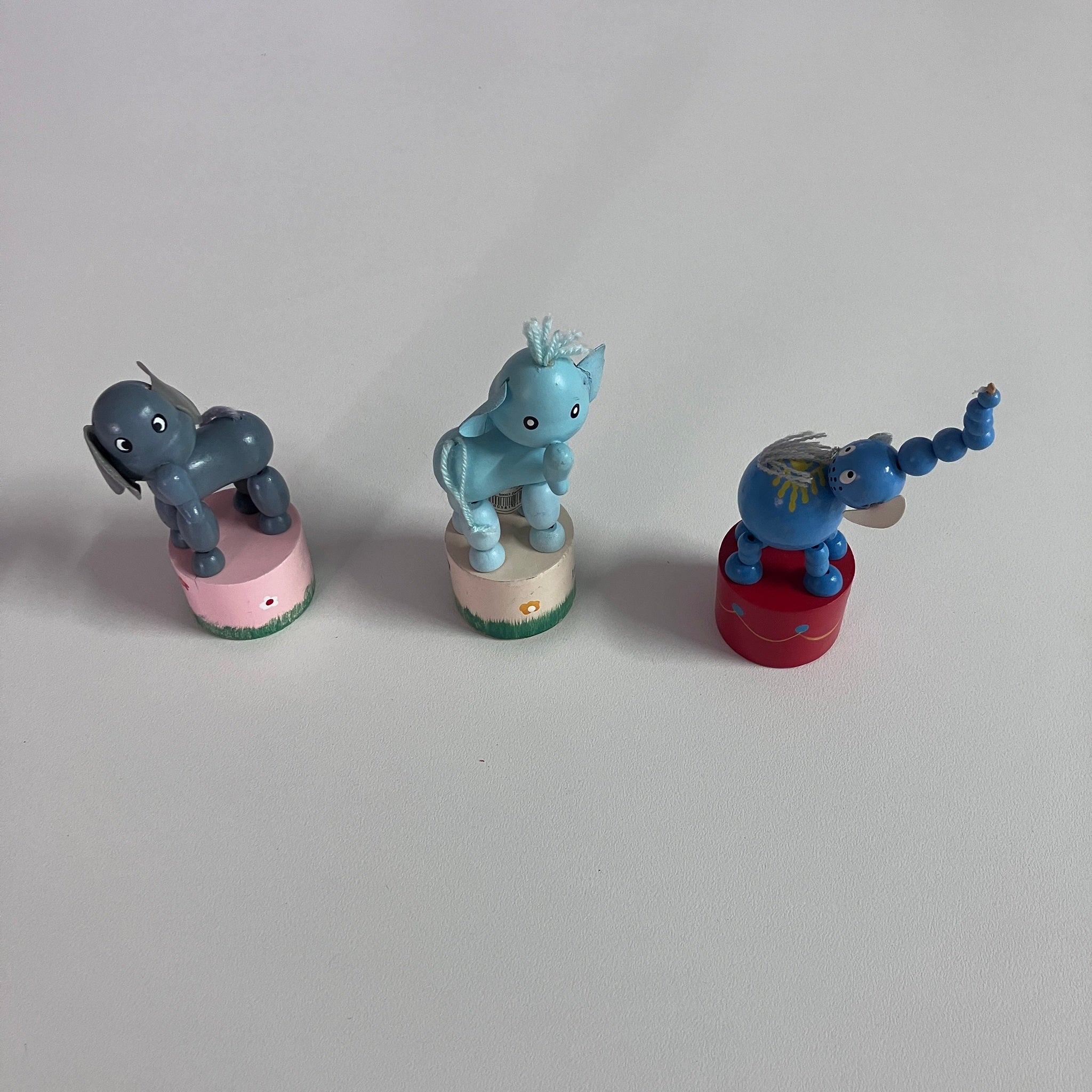 Wooden Push Up Toy - Elephant - Assorted Designs