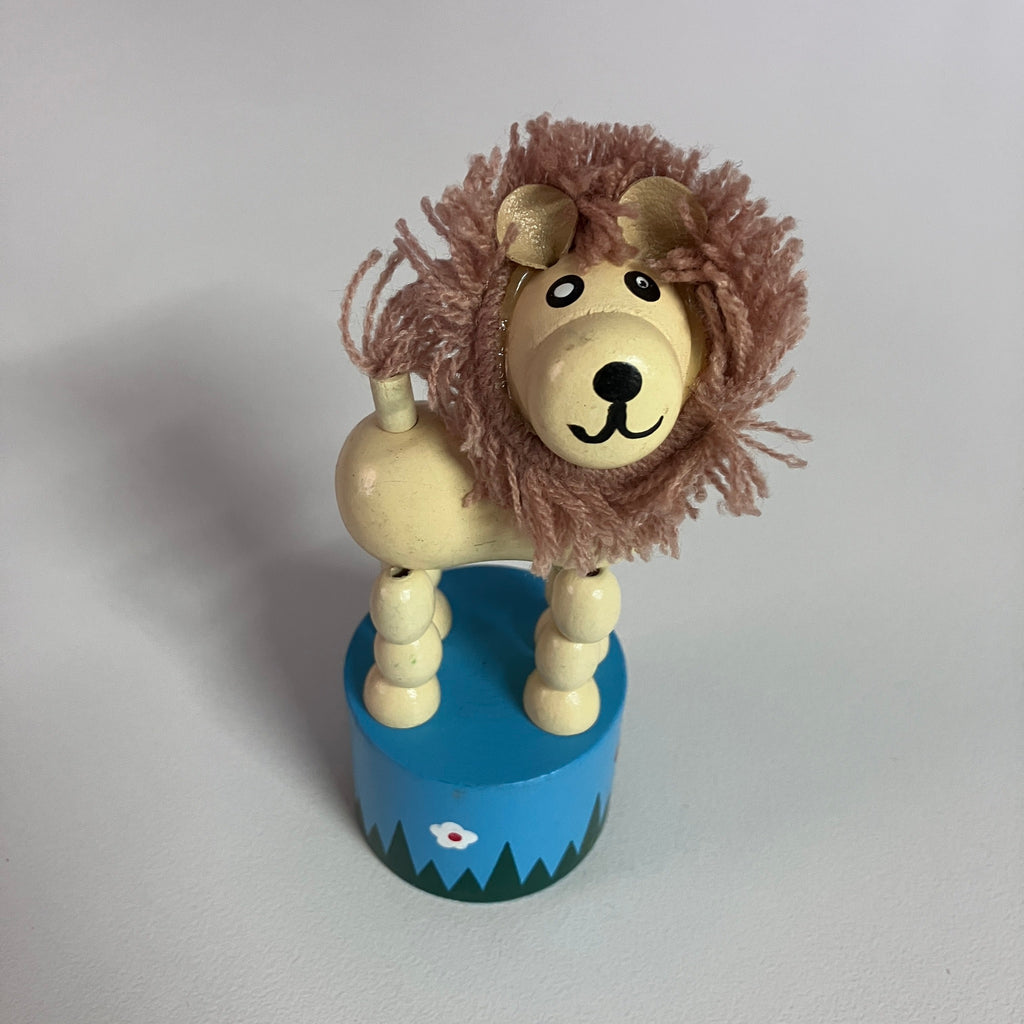 Wooden Push Up Toy - Lion - Assorted Designs