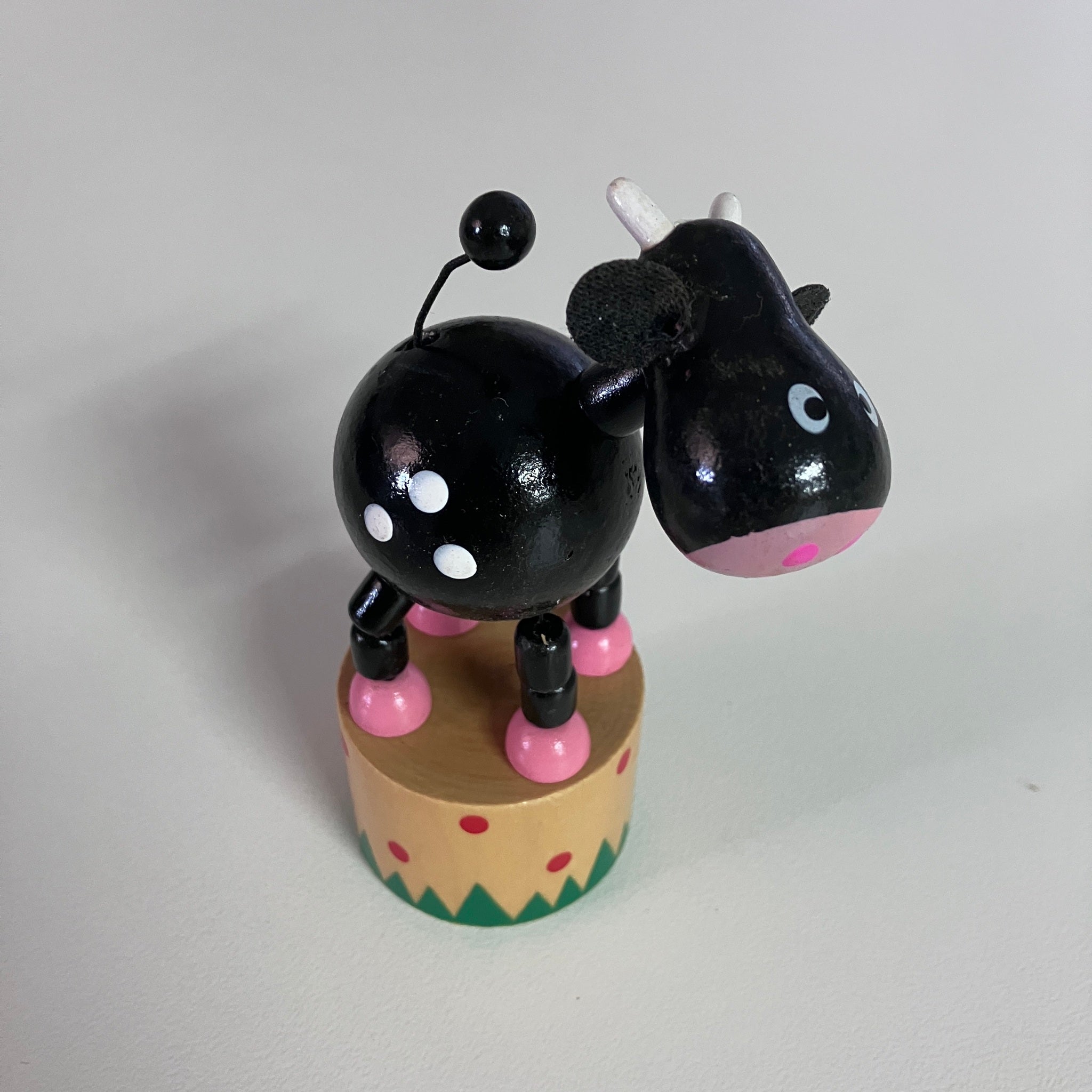 Wooden Push Up Toy - Cow - Assorted Designs
