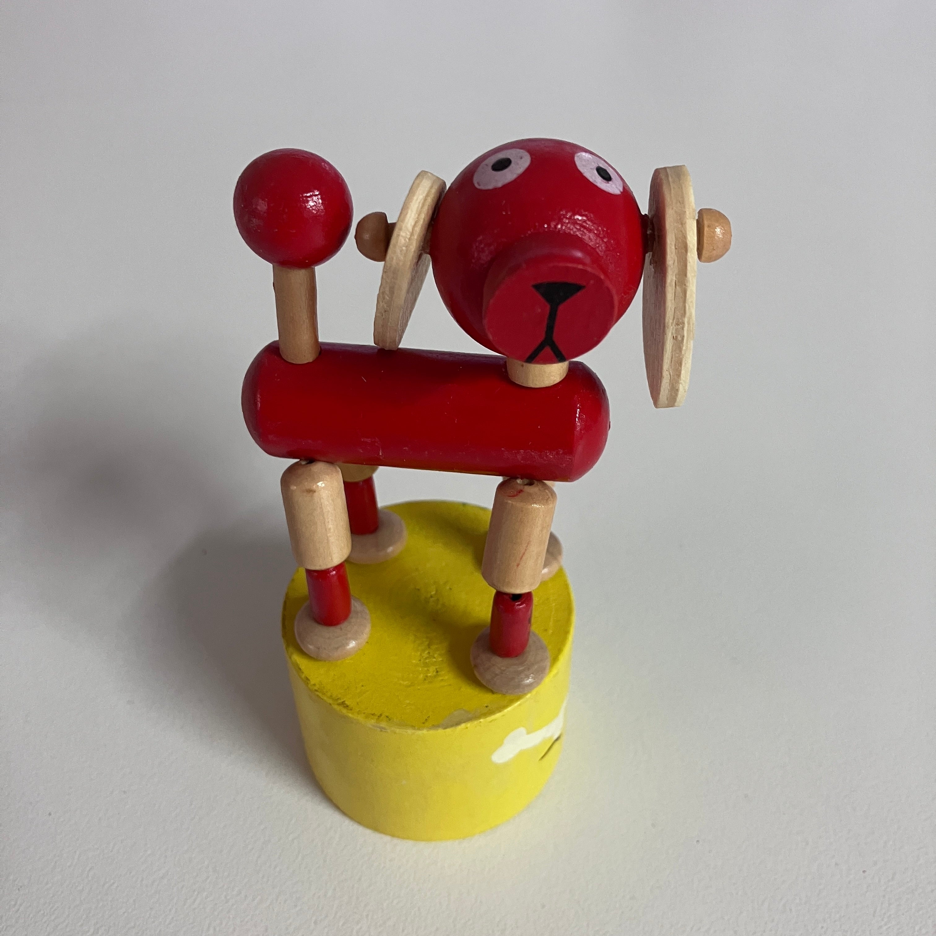 Wooden Push Up Toy - Dog