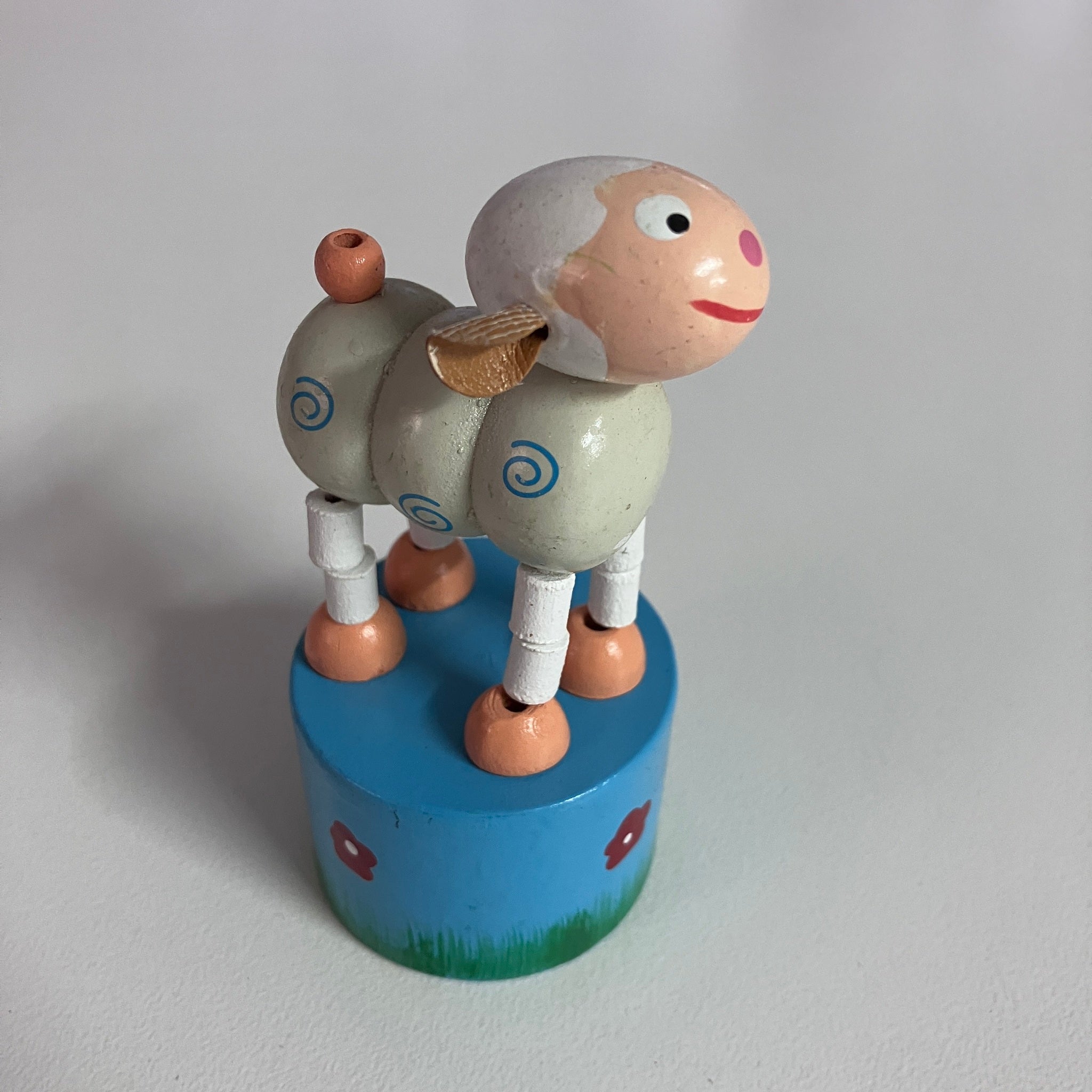 Wooden Push Up Toy - Sheep