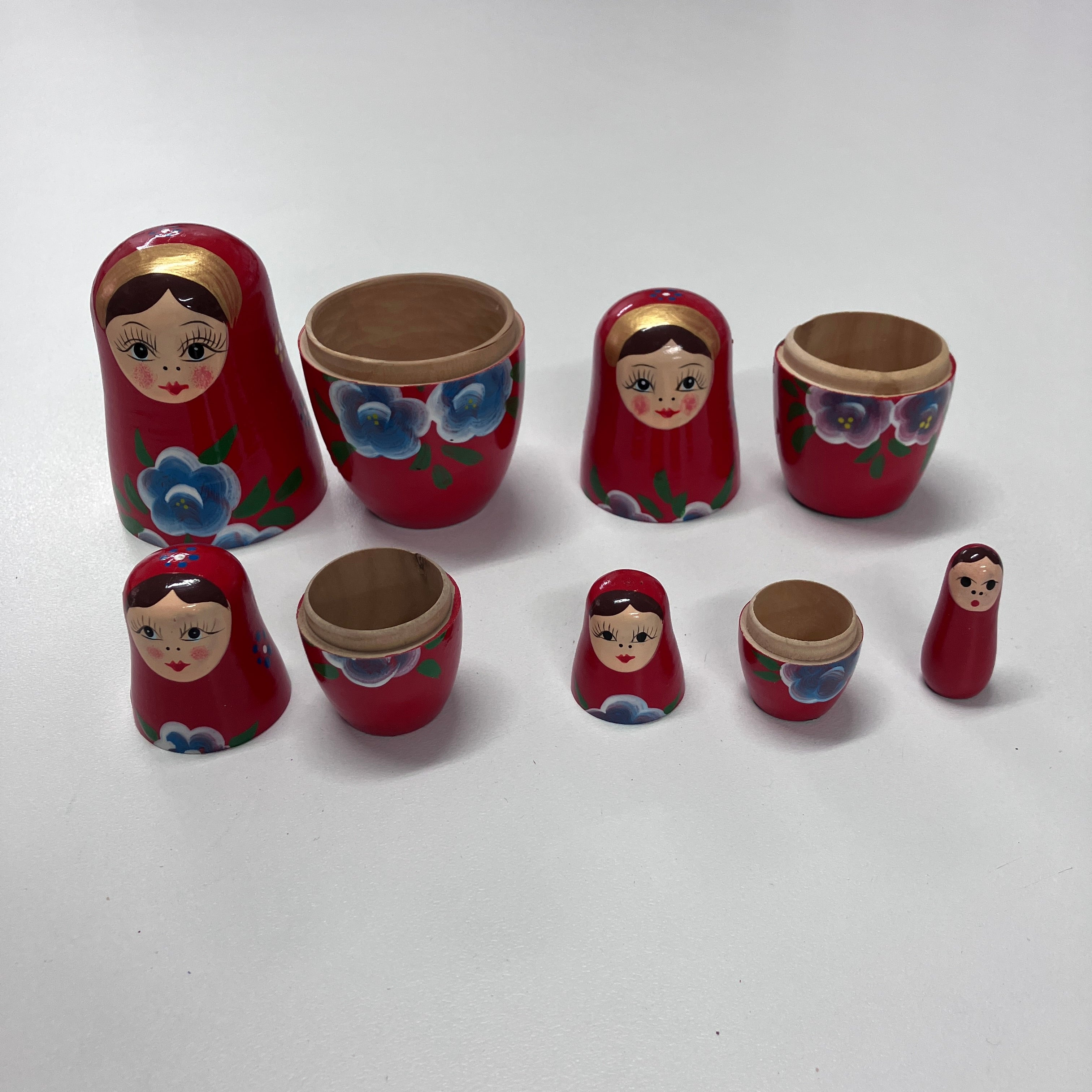 Wooden Russian Doll Set - 5 Dolls - Assorted Designs