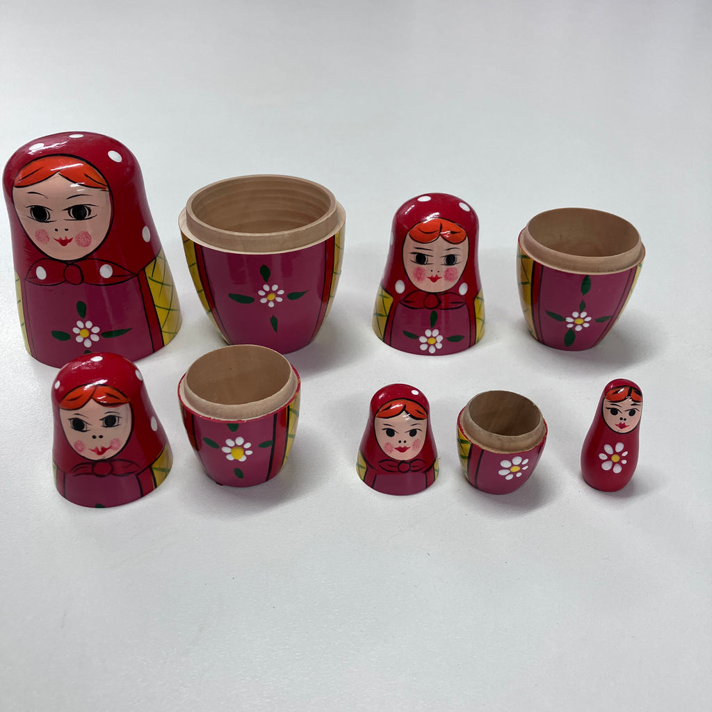 Wooden Russian Doll Set - 5 Dolls - Assorted Designs
