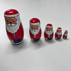 Wooden Russian Doll Set - 5 Dolls - Santa - Assorted Designs