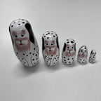 Wooden Russian Doll Set - 5 Dolls - Dalmation