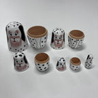 Wooden Russian Doll Set - 5 Dolls - Dalmation