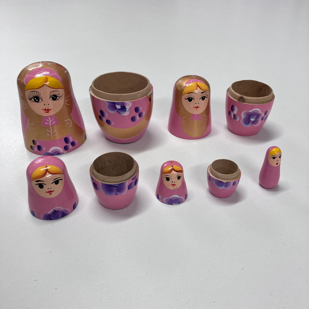 Wooden Russian Doll Set - 5 Dolls - Assorted Designs