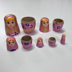 Wooden Russian Doll Set - 5 Dolls - Assorted Designs