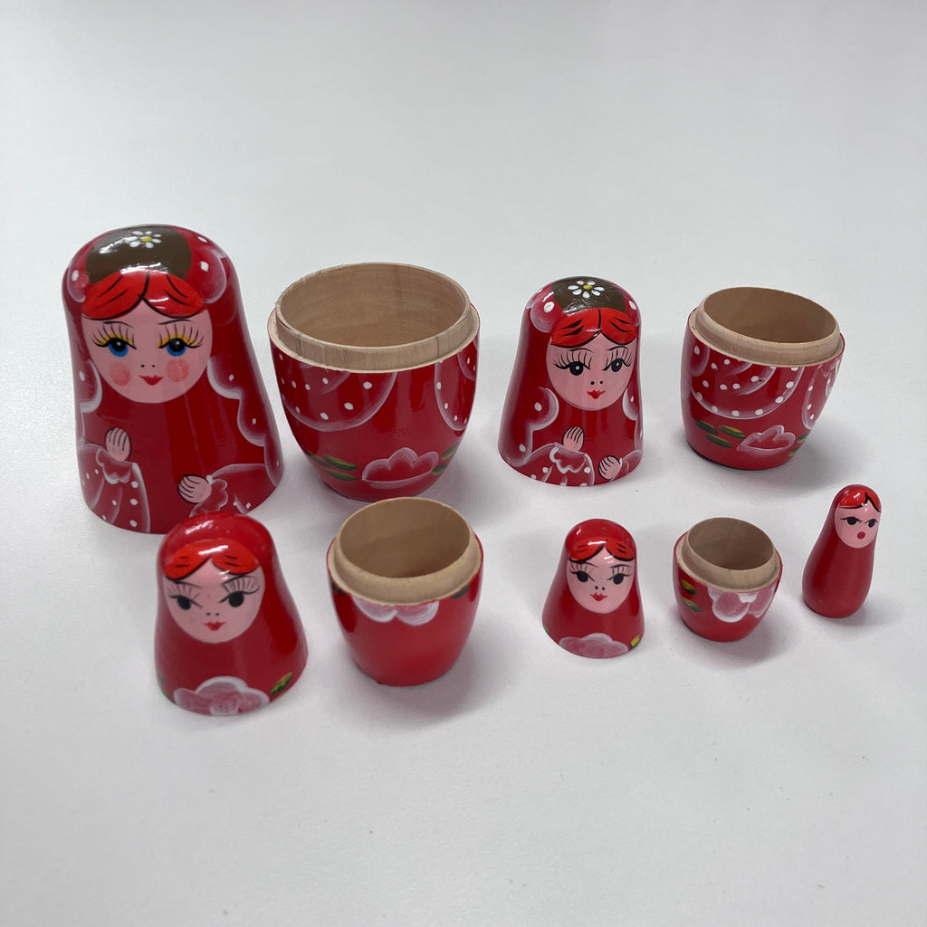 Wooden Russian Doll Set - 5 Dolls - Assorted Designs