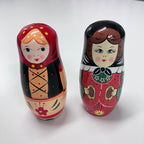 Wooden Russian Doll Set - 5 Dolls - Assorted Designs
