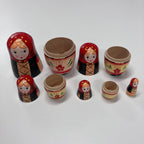 Wooden Russian Doll Set - 5 Dolls - Assorted Designs