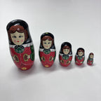 Wooden Russian Doll Set - 5 Dolls - Assorted Designs