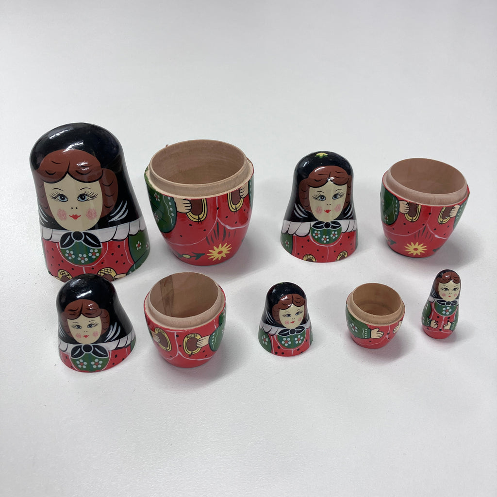 Wooden Russian Doll Set - 5 Dolls - Assorted Designs