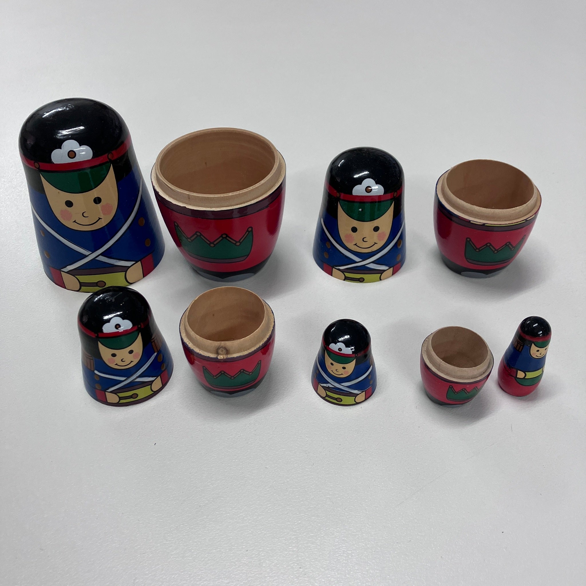Wooden Russian Doll Set - 5 Dolls - Assorted Designs