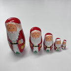 Wooden Russian Doll Set - 5 Dolls - Santa - Assorted Designs