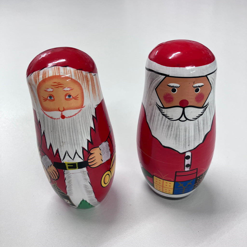 Wooden Russian Doll Set - 5 Dolls - Santa - Assorted Designs