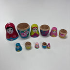 Wooden Russian Doll Set - 6 Dolls - Assorted Designs