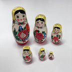 Wooden Russian Doll Set - 6 Dolls - Assorted Designs