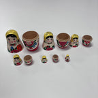Wooden Russian Doll Set - 6 Dolls - Assorted Designs