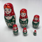 Wooden Russian Doll Set - 6 Dolls - Assorted Designs