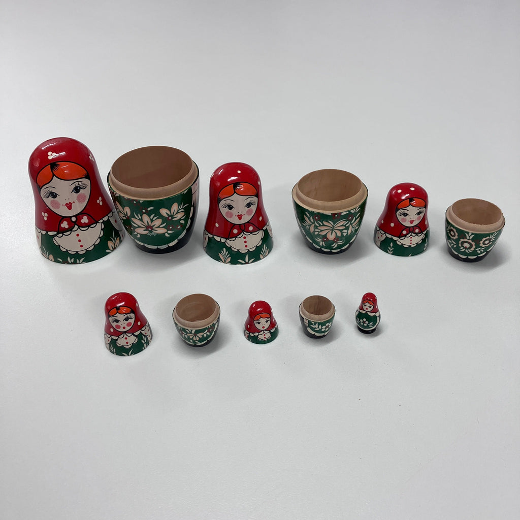 Wooden Russian Doll Set - 6 Dolls - Assorted Designs