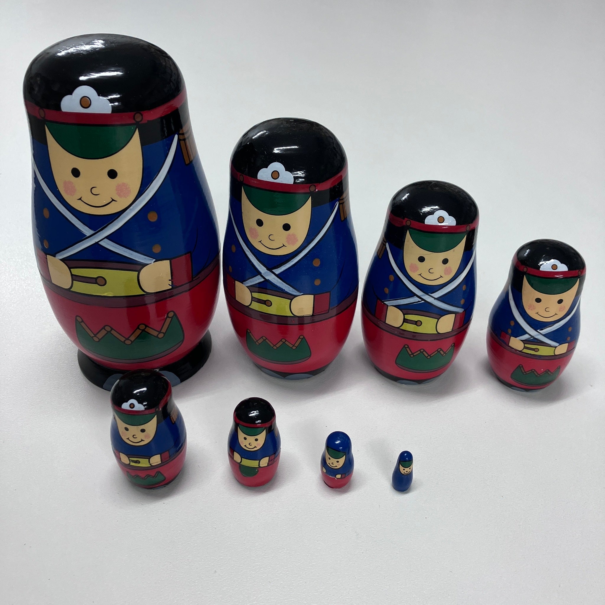 Wooden Russian Doll Set - 8 Dolls - Assorted Designs