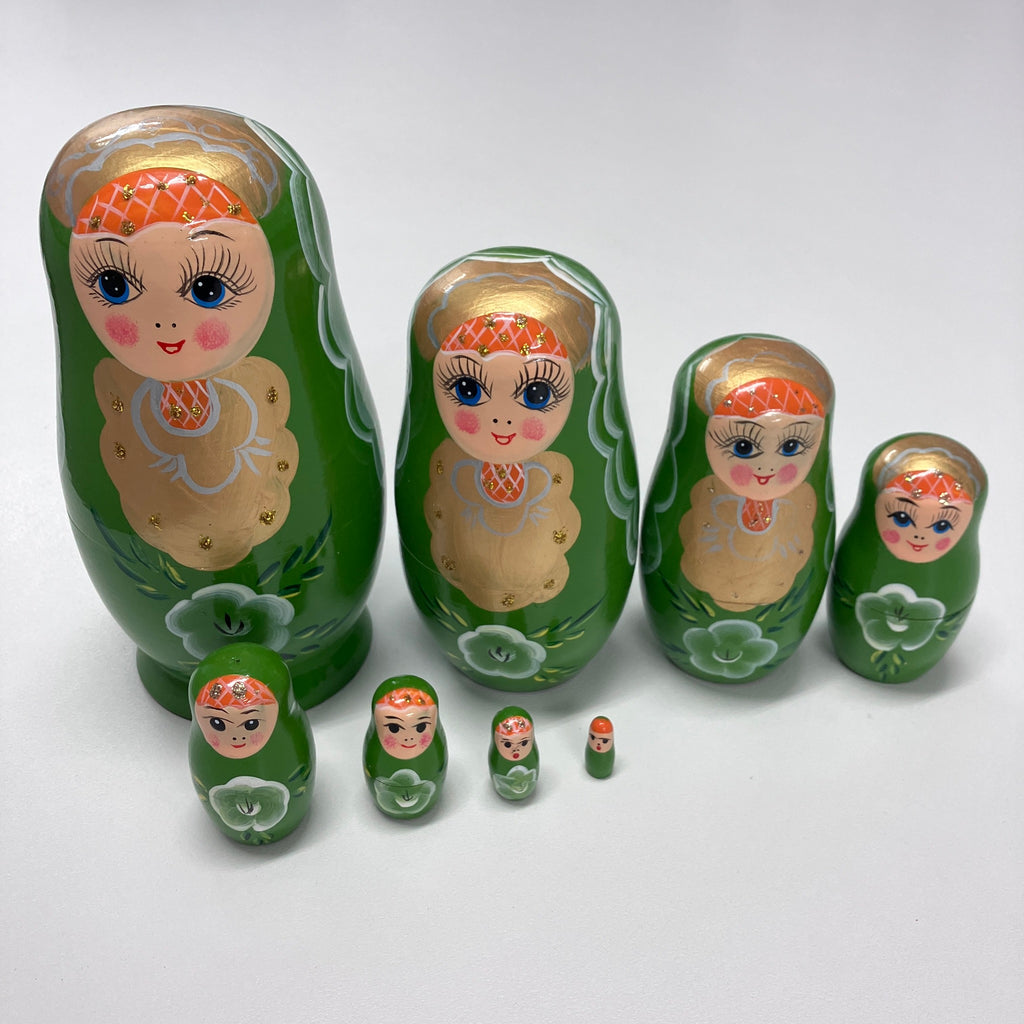 Wooden Russian Doll Set - 8 Dolls - Assorted Designs