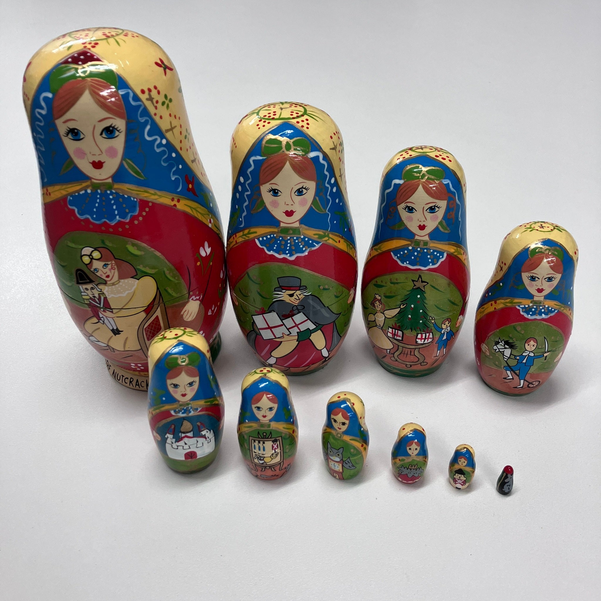 Wooden Russian Doll Set - 10 Dolls