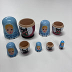 Wooden Russian Doll Set - 5 Dolls - Assorted Designs