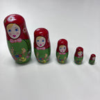 Wooden Russian Doll Set - 5 Dolls - Assorted Designs