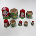 Wooden Russian Doll Set - 5 Dolls - Assorted Designs