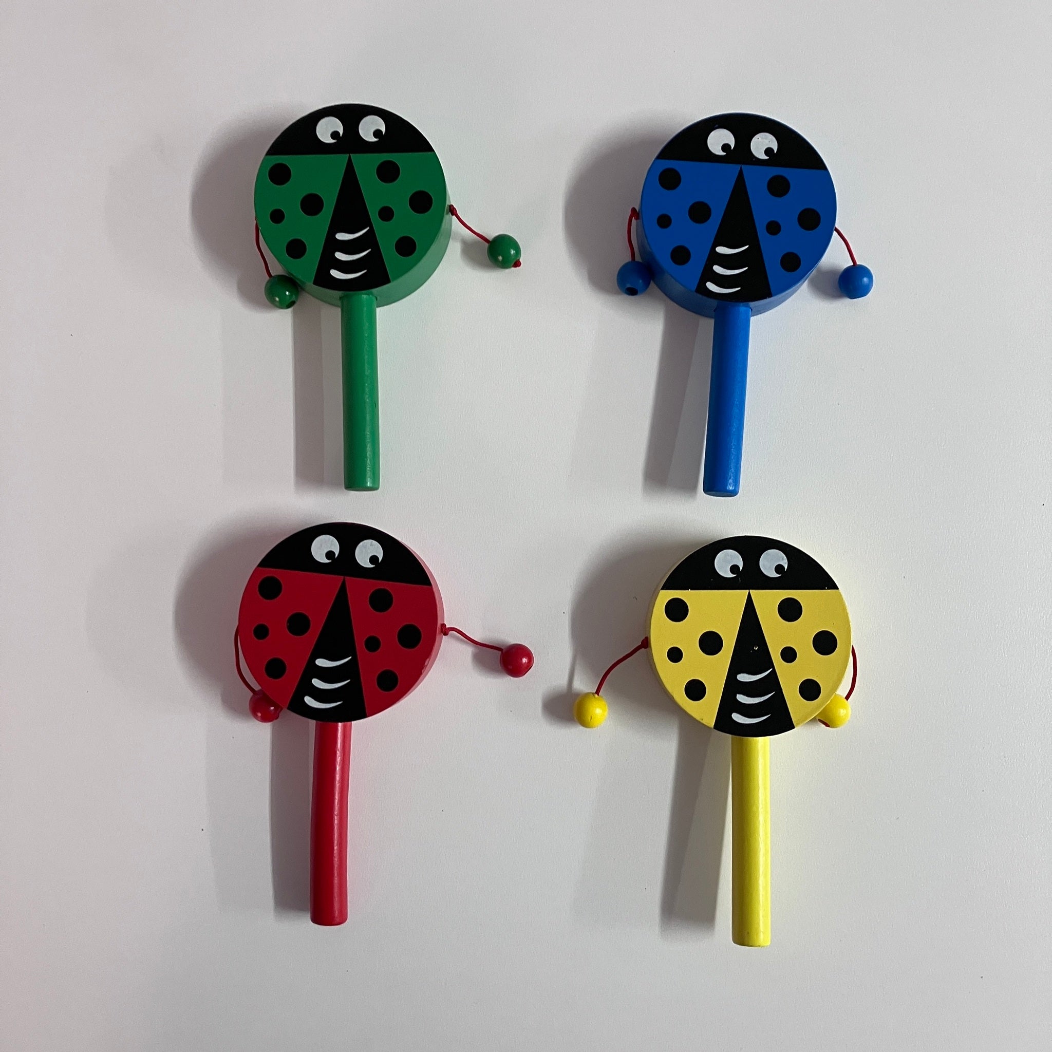Wooden Rattle Drum - Large - Beetle
