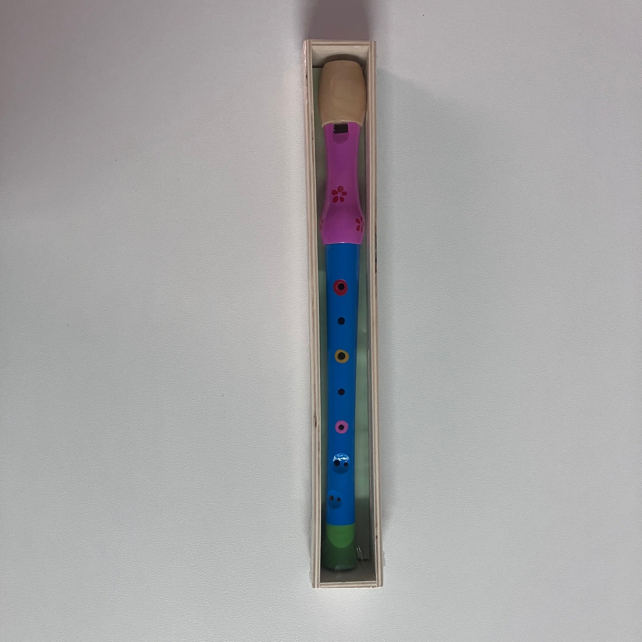 Wooden Recorder in Wooden Box - Large - Assorted Designs