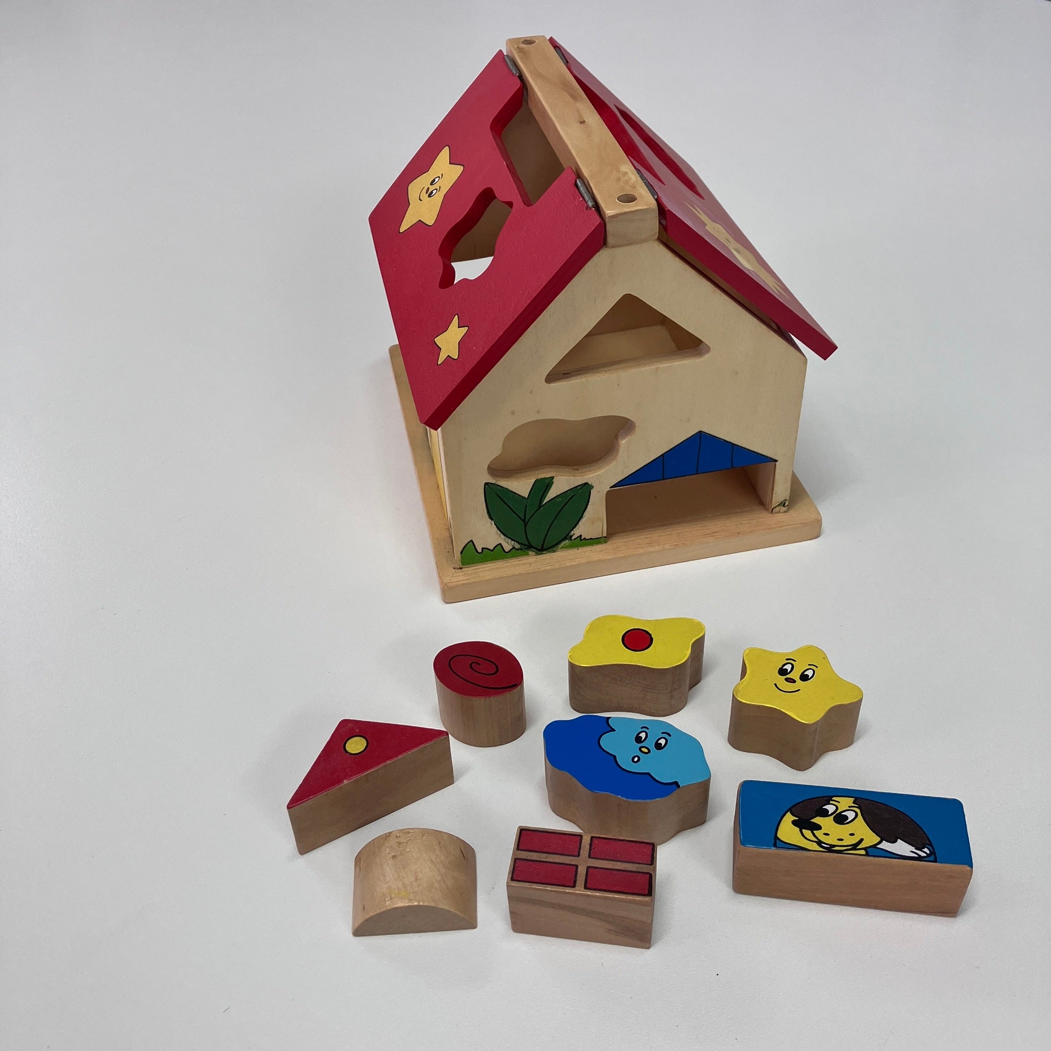 Wooden Shape Sorting House