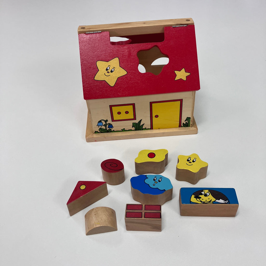 Wooden Shape Sorting House