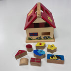 Wooden Shape Sorting House