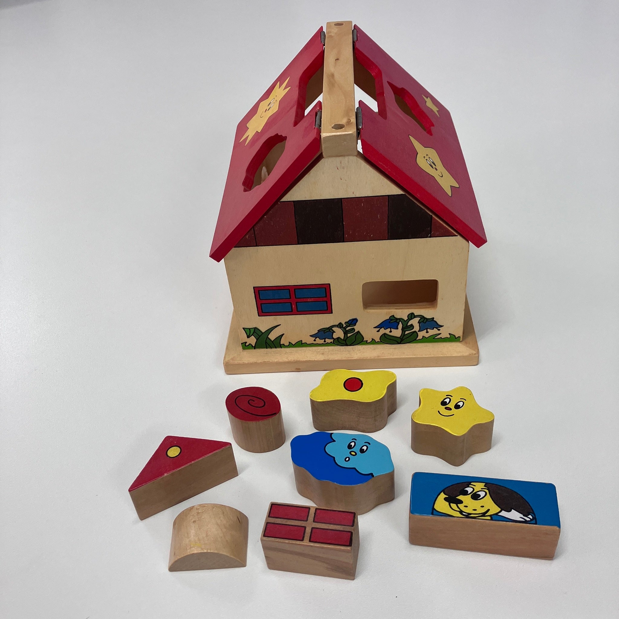 Wooden Shape Sorting House