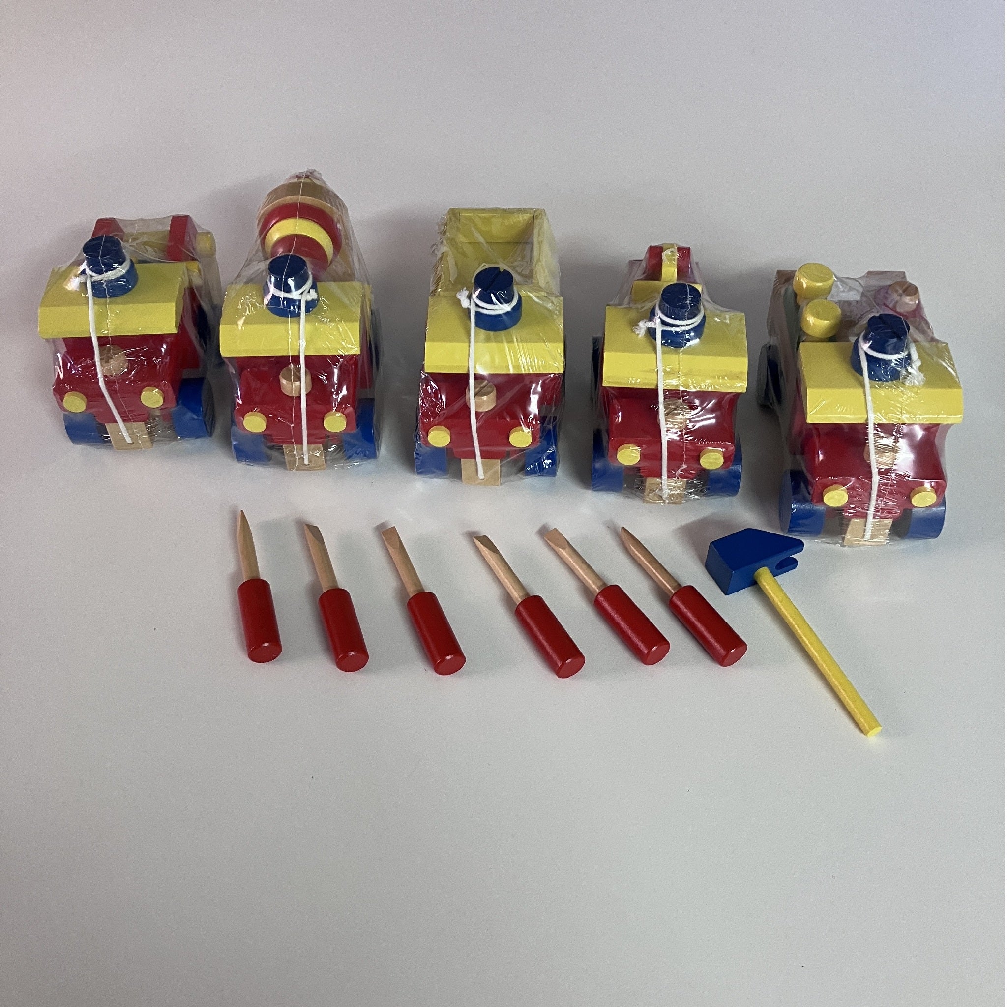 Wooden Construction Trucks Set