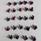 Wooden Mini Pegs - Grey Mouse on Pink Peg