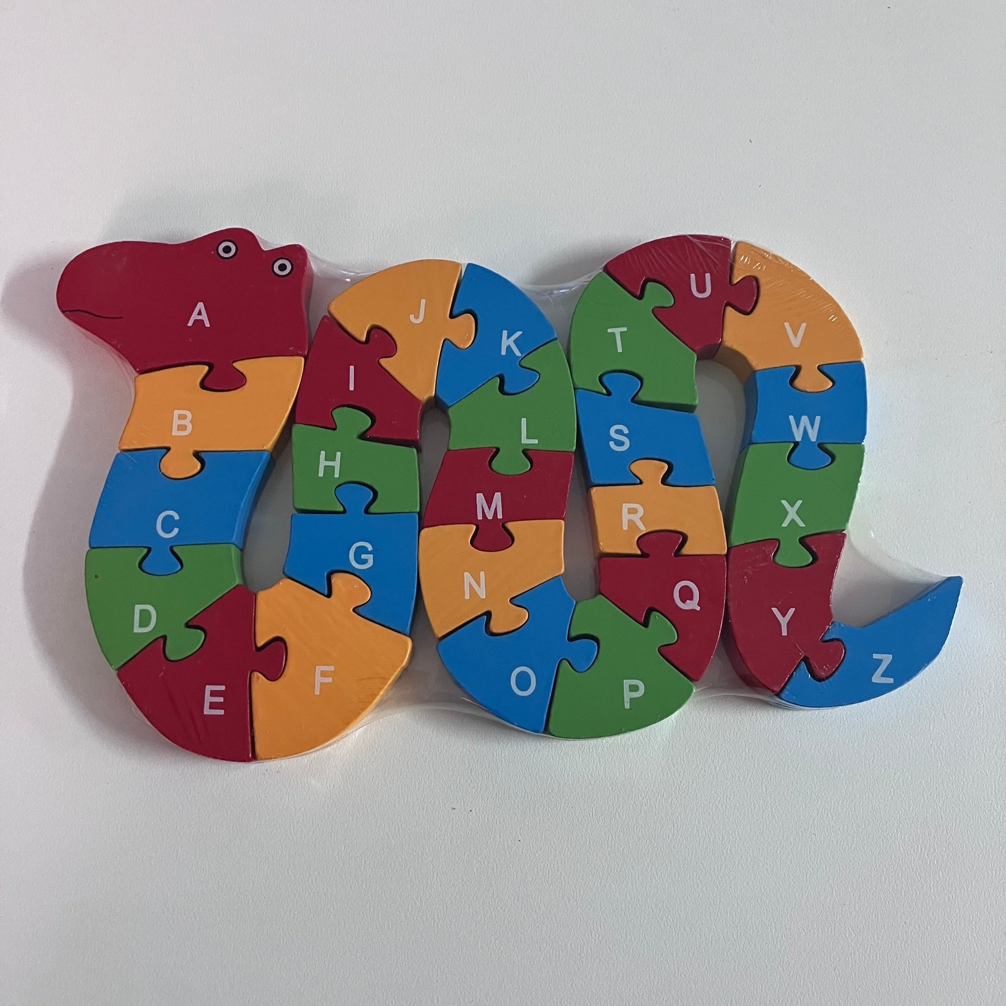 Wooden Block Puzzle - Alphabet & Number - Snake