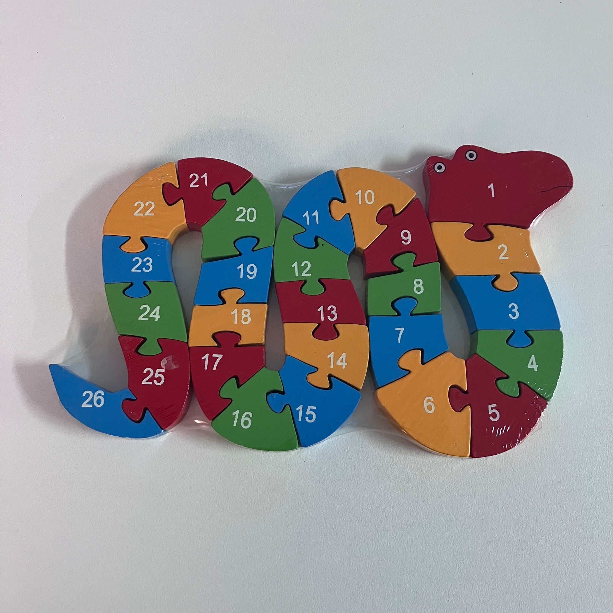 Wooden Block Puzzle - Alphabet & Number - Snake