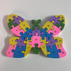 Wooden Block Puzzle - Alphabet & Number - Butterfly