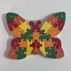 Wooden Block Puzzle - Alphabet & Number - Butterfly