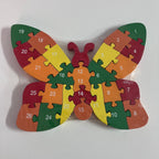 Wooden Block Puzzle - Alphabet & Number - Butterfly