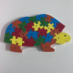 Wooden Block Puzzle - Alphabet & Number - Turtle
