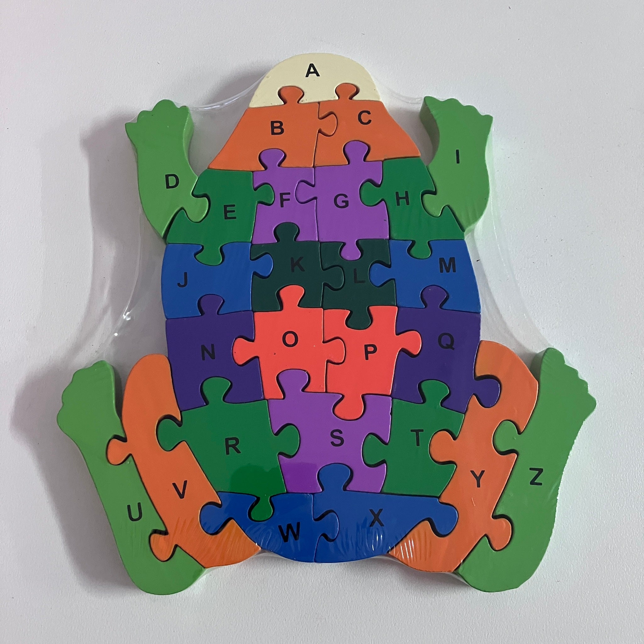 Wooden Block Puzzle - Alphabet & Number - Frog